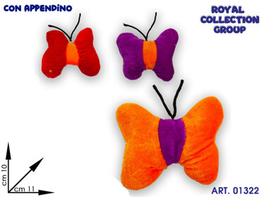 ATQ 2074 FARFALLA PELUCHE COL ASS cm10