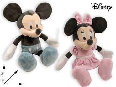 TOPOLINO MINNIE PELUCHE PASTELLO 2 ASS  CM 56