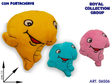 K1704  PELUCHE BALENA  P.CHIAVE COL ASS  CM 11