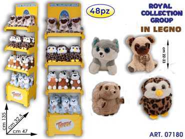 ESPOSITORE IN LEGNO TOKYO 4 PIANI  C/48 PELUCHE GRANDI