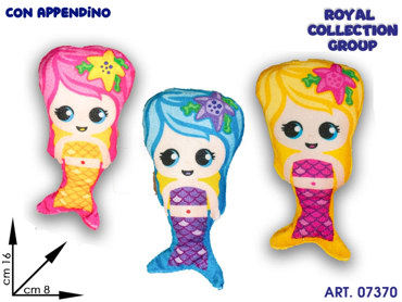 SN31900 6 SIRENETTA PELUCHE 3 ASS  CM 16