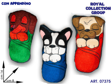 JM0912-1 CUSCINO CANE PELUCHE ASS CM 14