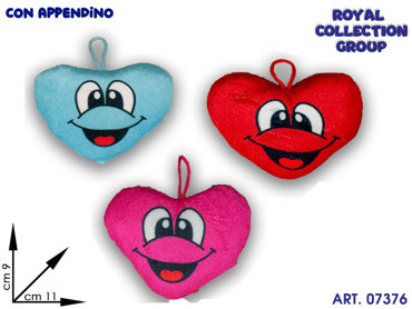 PL2020001 CUORE SORRISO PELUCHE COL ASS CM 11
