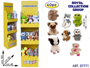 ESPOSITORE BiCi L IN CARTONE C/ PZ 40 PELUCHE  DA 22 CM