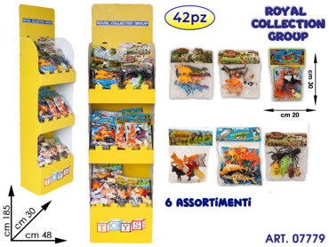 ESPOSITORE BiCi L IN CARTONE C/ PZ 42 BUSTA ANIMALI ASS