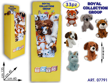 ESPOSITORE PALLETBOX IN CARTONE C/ 33 PZ PELUCHE DA 30 CM