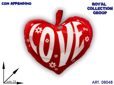 PL2863 1 CUORE ROSSO LOVE PELUICHE CM 11