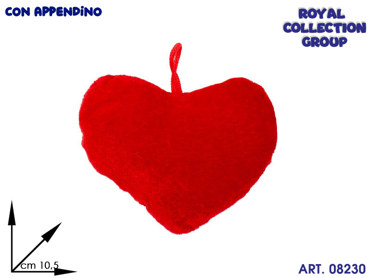 PL32830 CUORE ROSSO PELUCHE  CM 10.5