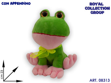 A1 22155 2 RANA PELUCHE SEDUTA  CM 23