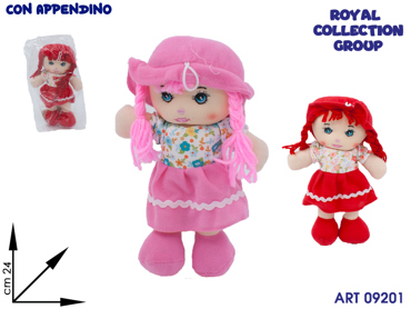 K2222 K5900601  BAMBOLA PEZZA FIORELLINI  ASS  10''  CM 24