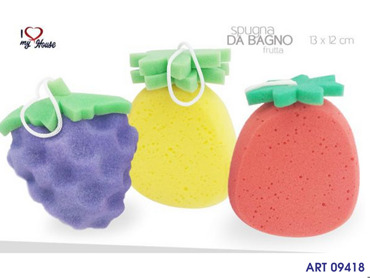 SPUGNA FRUTTA 3 ASS CM 24 X 12