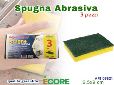 SPUGNE ABRASIVE 3 PZ CM 20X11