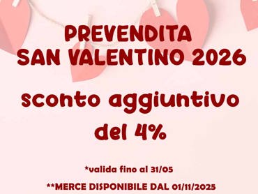 PREVENDITA SAN VALENTINO 2026