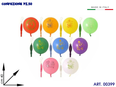 G/90GPB01 50pz PALLONCINI GOMMA C/ELAST cm40