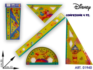 AS1139 SET 4 PZ RIGA WINNIE POOH cm35x13