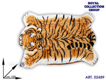 HK03A 41 PELUCHE TAPPETO TIGRE MARRONE cm100x70 95030041