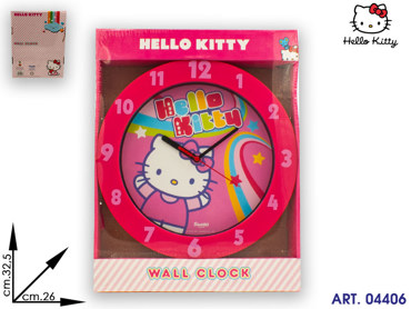 557 65610 OROLOGIO MURO HELLO KITTY cm32,5x26