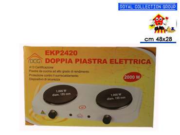 EKP2420 FORNELLO 2 PIASTRE cm48x28x7,5