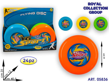 K073346 YG03J FRISBEE COL ASS CM 19  DISPLAY 24PZ