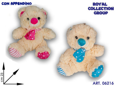 A1 16328 ORSO PELUCHE SOFT 2 ASS  CM 23