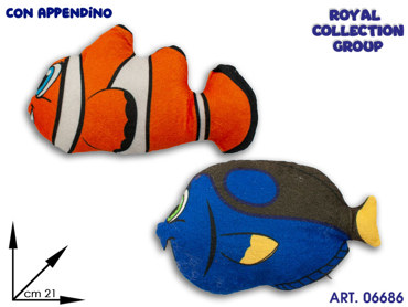 JM1702 PESCE PELUCHE 2 ASS  CM 21