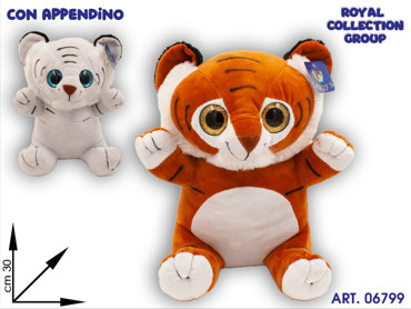 18332 30  TIGRE PELUCHE OCCHIONI 2 ASS  CM 30