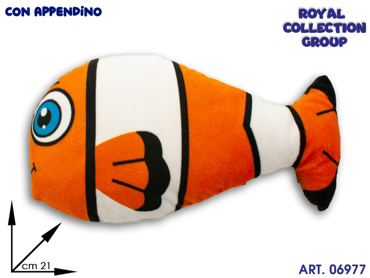 5035-1 PESCE ARANCIO PELUCHE  CM 21