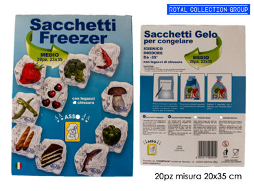 SACCHETTI FREEZER GELO 20 PZ  CM 35X23