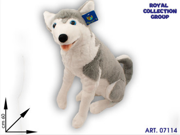 A1 16537P  HUSKY PELUCHE IN PIEDI  CM 60