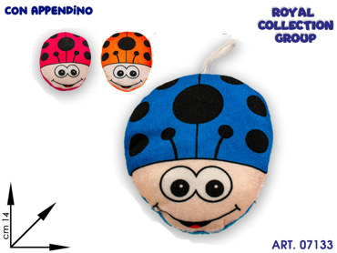 SN31901 COCCINELLA PELUCHE 3 COL  CM 14