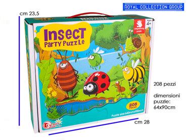 K0011204 PUZZLE INSECT PARTY 208 PZ  CM 28X23.5