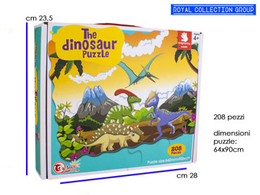 K0011243 PUZZLE DINOSAUR 208 PZ  CM 28X23.5