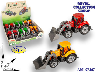 K114403 TRATTORE FARMER CM 13 COL ASS DISPLAY 12 PZ