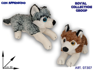 A1 16475 1 HUSKY STESO PELUCHE 2 ASS  CM 30