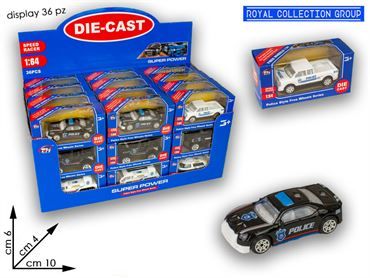 K085552 DIE CAST POLICE ASS DISPLAY 36 PZ CM 10.5