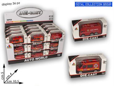 K6200031 DIE CAST FIRE  ASS DISPLAY 36 PZ CM 10.5