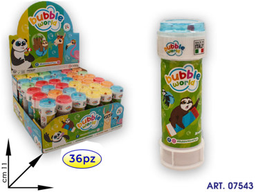 082808  BOLLE DI SAPONE ANIMAL 60 ML DISPLAY 36 PZ