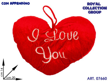 96669 K2030136 CUORE PELUCHE I LOVE YOU cm 20X14