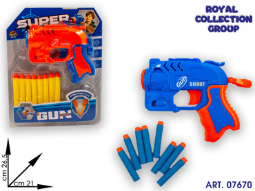 K1000909 BLISTER SUPER GUN AGENTE  CM 26.5X21