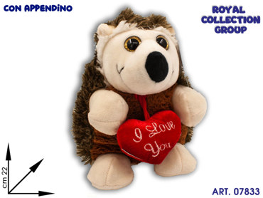 PL2808  RICCIO PELUCHE OCCHIONI CM 22 C/CUORE