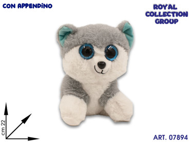 K2030215 HUSKY OCCHIONI PELUCHE  CM 22