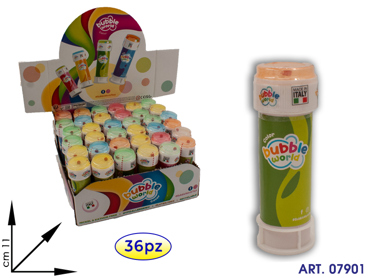 410007  BOLLE DI SAPONE COLOR 60 ML DISPLAY 36 PZ