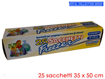 SF05A ASTUCCIO 25 SACCHETTI FREEZER CM 50X35
