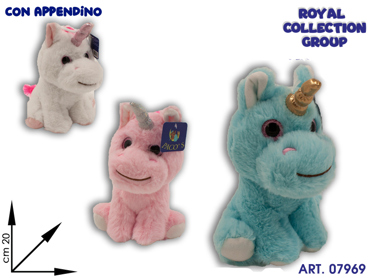 A1 20186E 20B  UNICORNO PELUCHE 3 ASS  CM 20