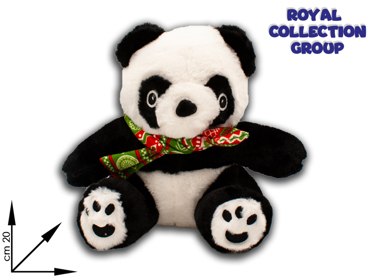 K2030175 PANDA PELUCHE  CM 20 C/SCIARPA