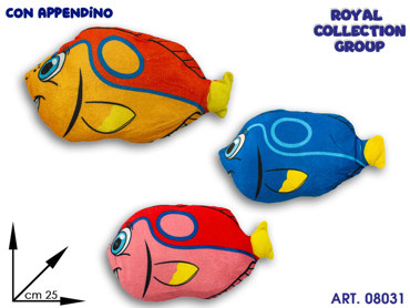 PL2839 PESCE PELUCHE TROPICALE  CM 25