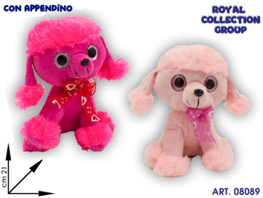 A1 17615 1B  PELUCHE CANE BARBONCINO CM 21