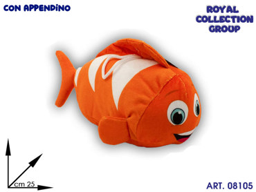 A1 21177 1 PESCE ARANCIO PELUCHE CM 25