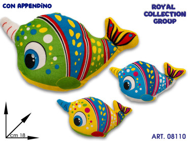 PL2830-18 PESCE SPADA PELUCHE  COL ASS CM 18