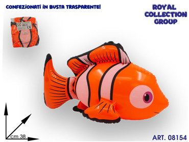 K3460115 PESCE ARANCIO GONFIABILE  CM 38